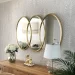 Large Gold Overlapping Triple Oval Wall Mirror 121x81cm – Wall Decor